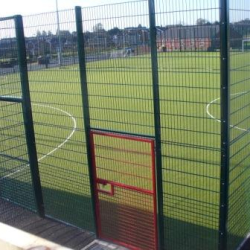 A secure sports ground fence erected at Maghaberry Northern Ireland